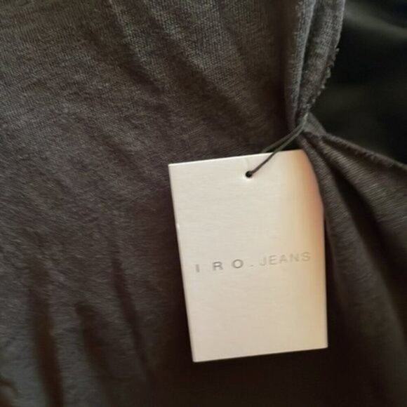 Iro Boham distressed slub linen jersey tank black L - Picture 8 of 8